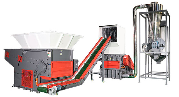 Solid waste shredding and recycling