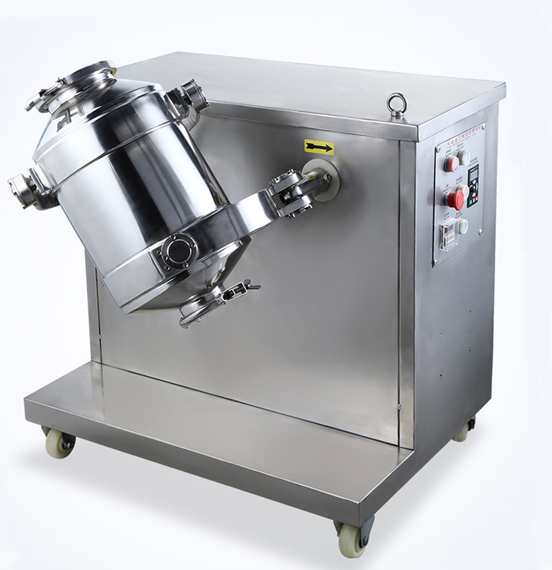 Three-dimensional drum mixer
